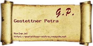 Gestettner Petra névjegykártya
