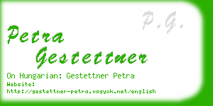 petra gestettner business card